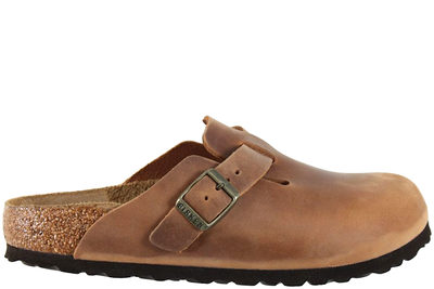 salg af BIRKENSTOCK BOSTON COGNAC SLENTERS MED LUKKET SNUDE