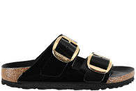 salg af BIRKENSTOCK ARIZONA BIG BUCKLE SLENTERS I SORT POLIDO