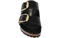 BIRKENSTOCK ARIZONA BIG BUCKLE SLENTERS I SORT POLIDO