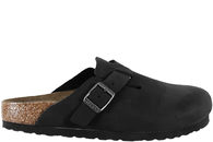 salg af BIRKENSTOCK BOSTON SLENTERS I SORT OLIERET NUBUCK