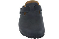 BIRKENSTOCK BOSTON SLENTERS I SORT OLIERET SKIND