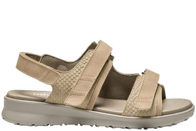 salg af NEW FEET SANDAL I SANDFARVET GRÆGET KALVESKIND