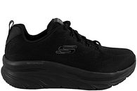 salg af SKECHERS DLUX WALKER SNEAKERS I SORT TEKSTIL.