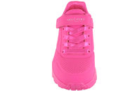 SKECHERS UNO LITE HOT PINK SNEAKERS I PU