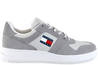 salg af TOMMY HILFIGER BASKET LEATHER SNEAKERS I GRÅ RUSKIND