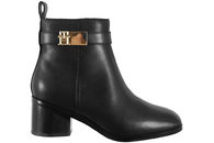 salg af TOMMY HILFIGER LOGO MID HEEL BOOTIE BLACK